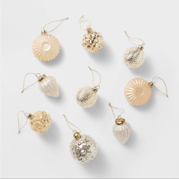 Studio McGee Other - Mercury glass Christmas ornaments studio McGee